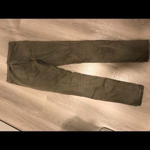 J brand army green skinny pants.